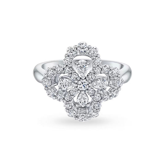 [OAK JURI]LOOP RING FULL MOTIF DIAMOND 16MM SILVE