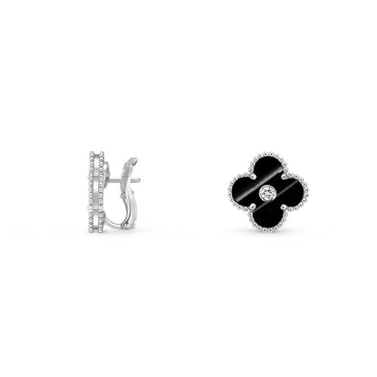 [OAK JURI]CLOVER SILVER 15MM MOP DIAMOND EARRINGS COLLECTION