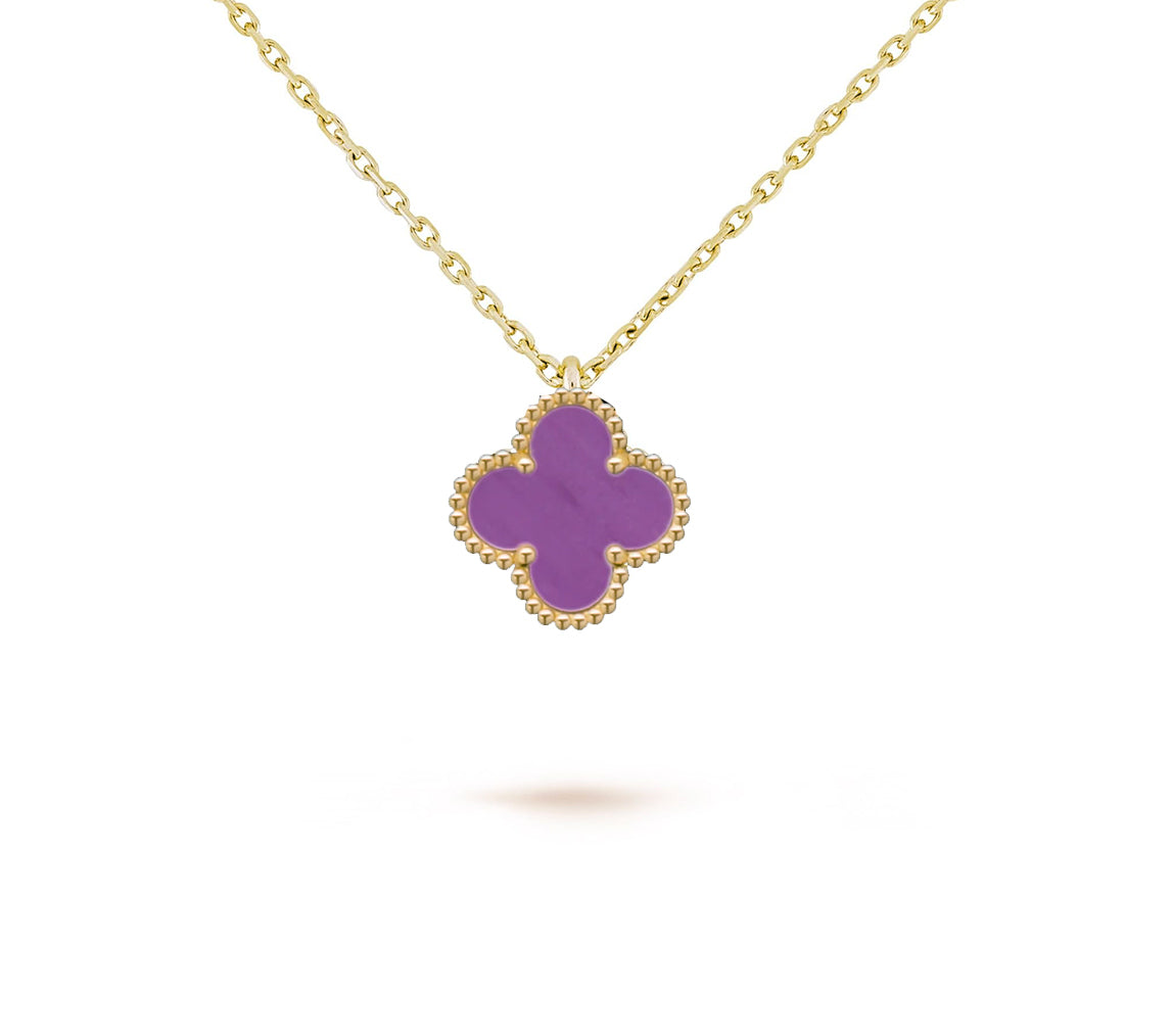 [OAK JURI]CLOVER MINI 9.5MM CARNELIANS NECKLACE COLLECTION