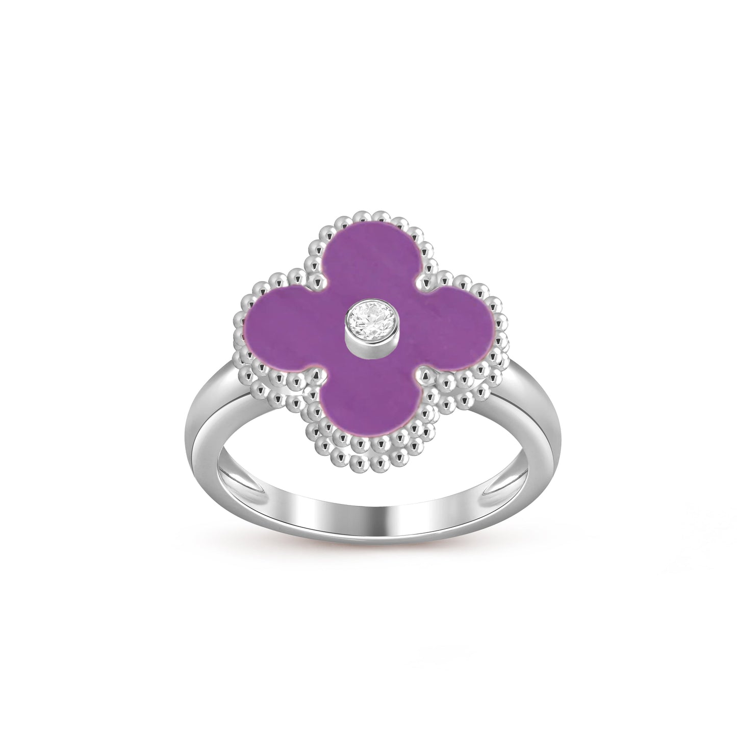 [OAK JURI]CLOVER SILVER DIOMND RING COLLECTION