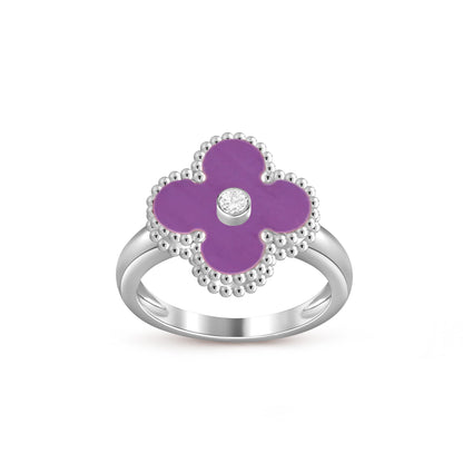 [OAK JURI]CLOVER SILVER DIOMND RING COLLECTION