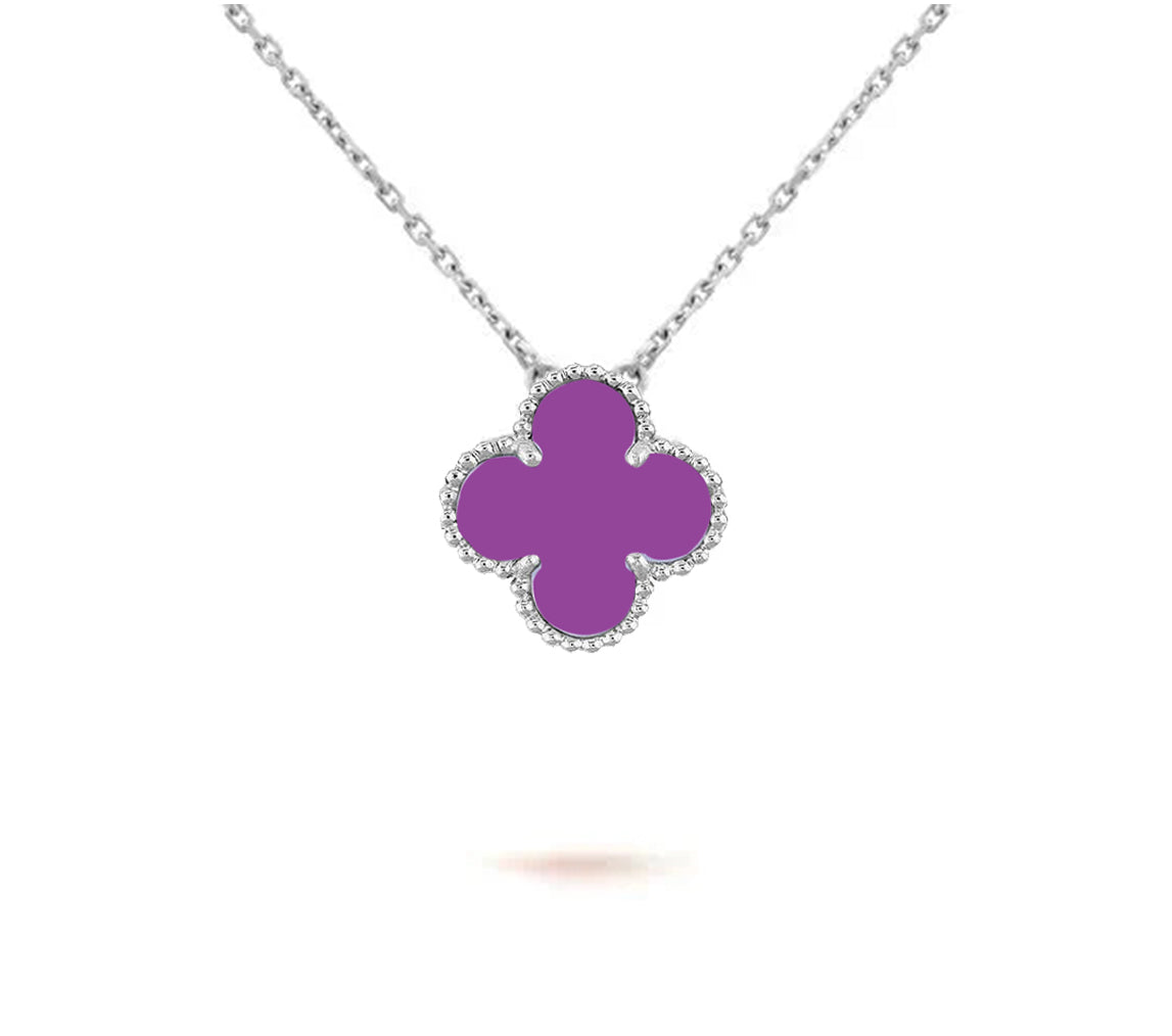 [OAK JURI]CLOVER 15MM NECKLACE SILVER COLLECTION