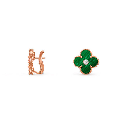 [OAK JURI]CLOVER 15MM MOP DIAMOND EARRINGS COLLECTION