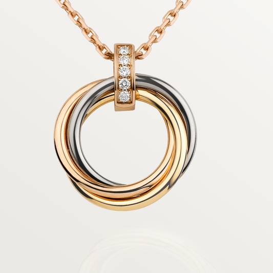 [OAK JURI]TRINITY NECKLACE GOLD  DIAMONDS
