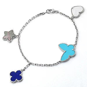 [OAK JURI]LUCKY SPRING SILVER BRACELET 4 MOTIF
