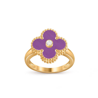 [OAK JURI]CLOVER DIAMOND RING GOLD COLLECTION