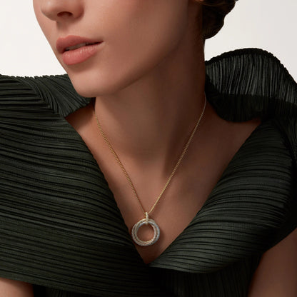 [OAK JURI]TRINITY LARGE FULL DIAMOND  NECKLACE