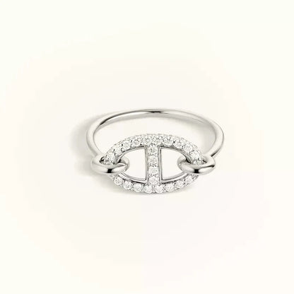 [OAK JURI]RONDE SMALL SILVER DIAMOND RING