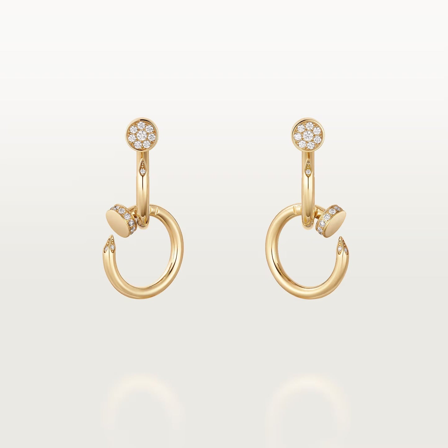 [OAK JURI]JUSTE HALF DIAMOND DOUBLE EARRINGS
