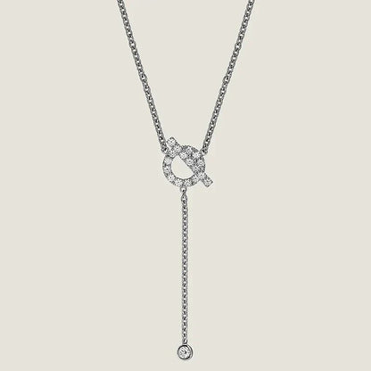 [OAK JURI]FINESSE SILVER DIAMOND NECKLACE