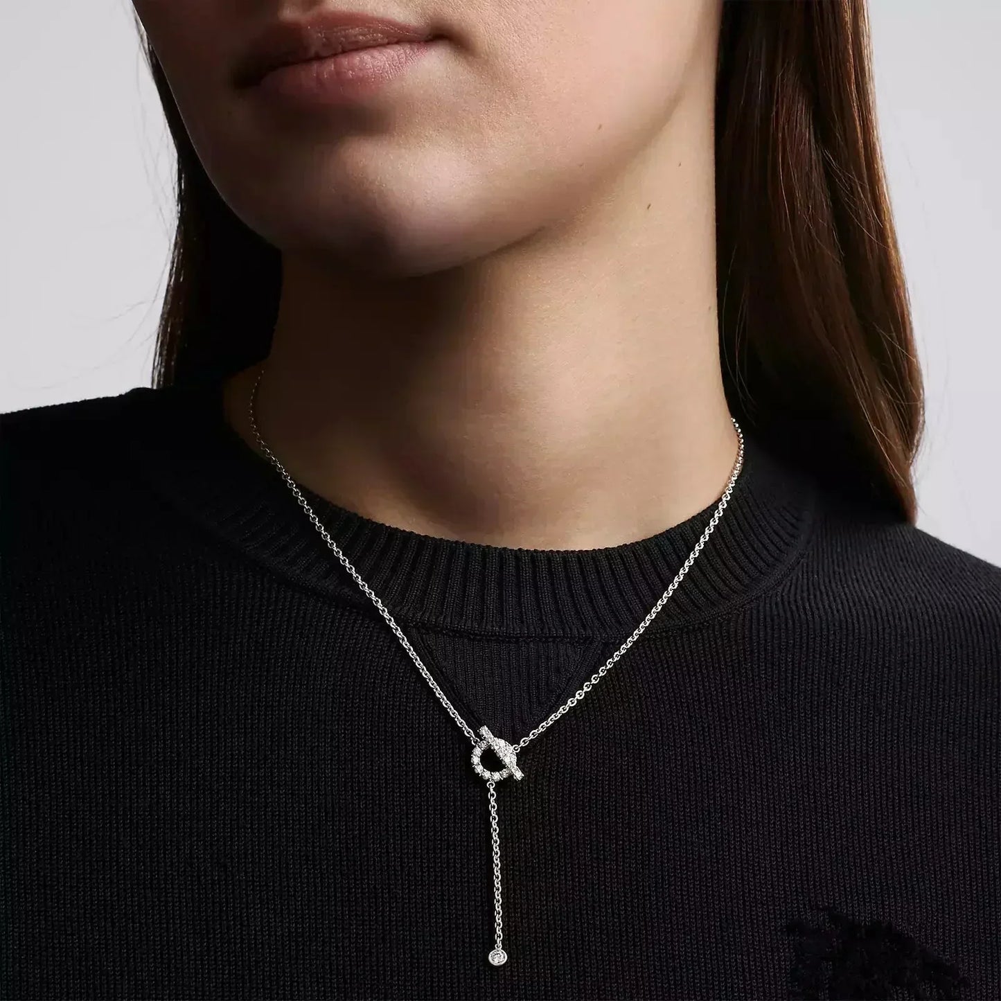 [OAK JURI]FINESSE SILVER DIAMOND NECKLACE