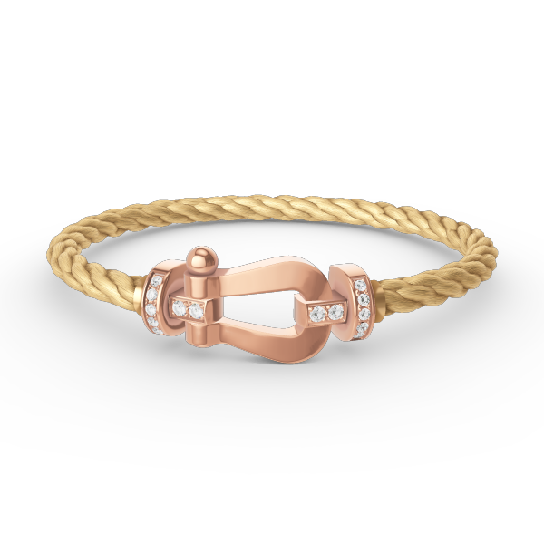 [OAK JURI]FORCE LARGE HORSESHOE HALF DIAMOND BRACELET ROSE GOLD