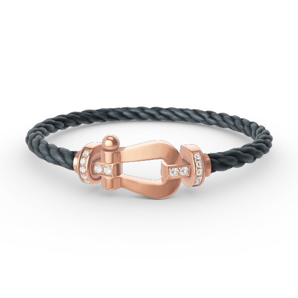 [OAK JURI]FORCE LARGE HORSESHOE HALF DIAMOND BRACELET ROSE GOLD