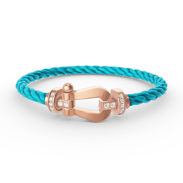 [OAK JURI]FORCE LARGE HORSESHOE HALF DIAMOND BRACELET ROSE GOLD