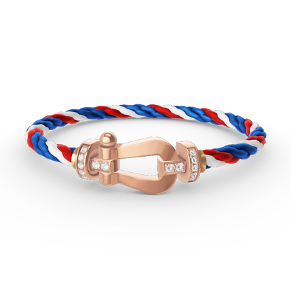 [OAK JURI]FORCE LARGE HORSESHOE HALF DIAMOND BRACELET ROSE GOLD