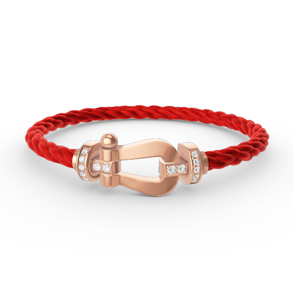 [OAK JURI]FORCE LARGE HORSESHOE HALF DIAMOND BRACELET ROSE GOLD