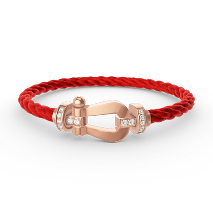 [OAK JURI]FORCE LARGE HORSESHOE HALF DIAMOND BRACELET ROSE GOLD