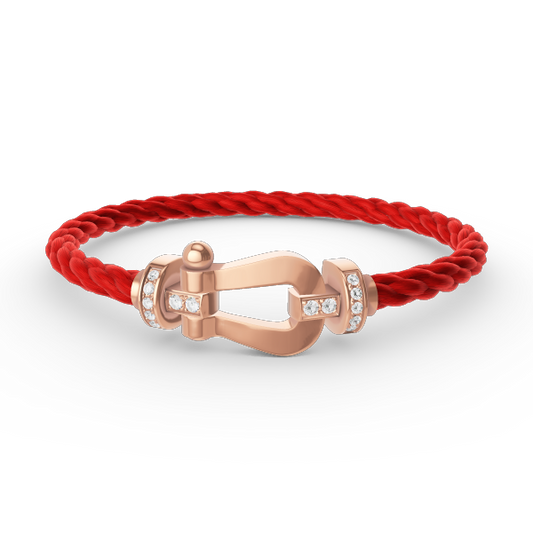 [OAK JURI]FORCE LARGE HORSESHOE HALF DIAMOND BRACELET ROSE GOLD