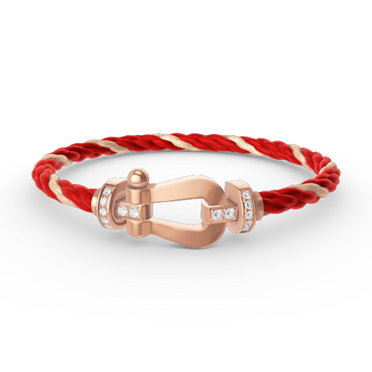 [OAK JURI]FORCE LARGE HORSESHOE HALF DIAMOND BRACELET ROSE GOLD