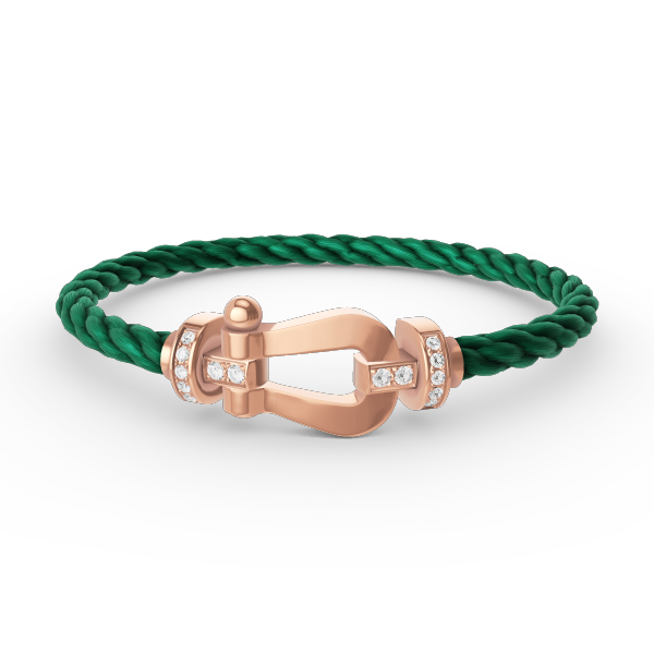 [OAK JURI]FORCE LARGE HORSESHOE HALF DIAMOND BRACELET ROSE GOLD
