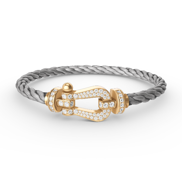 [OAK JURI]FORCE LARGE HORSESHOE FULL DIAMOND BRACELET GOLD