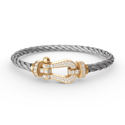 [OAK JURI]FORCE LARGE HORSESHOE FULL DIAMOND BRACELET GOLD
