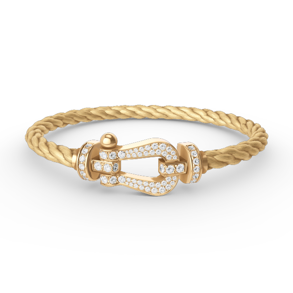 [OAK JURI]FORCE LARGE HORSESHOE FULL DIAMOND BRACELET GOLD