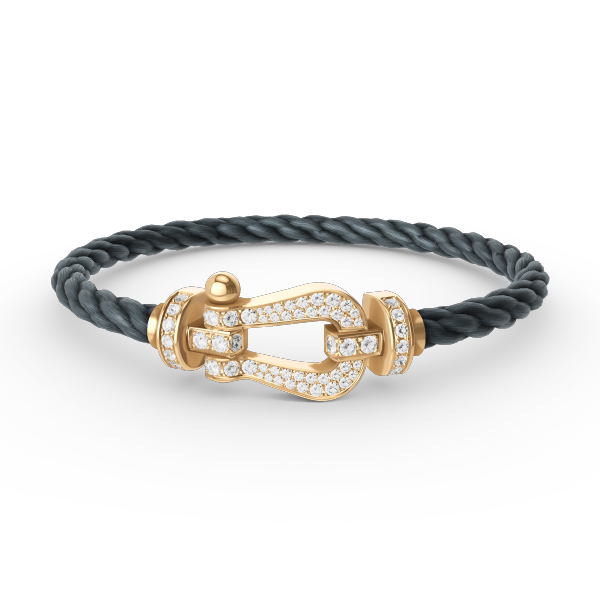 [OAK JURI]FORCE LARGE HORSESHOE FULL DIAMOND BRACELET GOLD