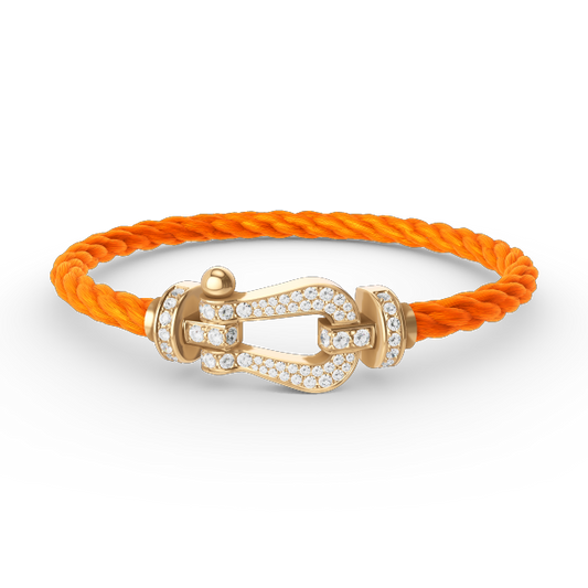 [OAK JURI]FORCE LARGE HORSESHOE FULL DIAMOND BRACELET GOLD