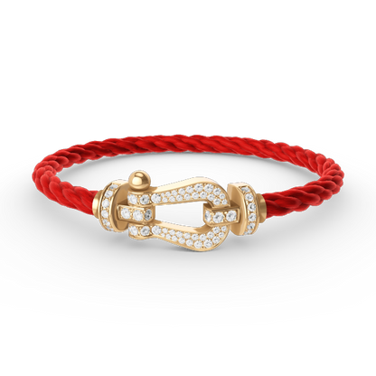 [OAK JURI]FORCE LARGE HORSESHOE FULL DIAMOND BRACELET GOLD