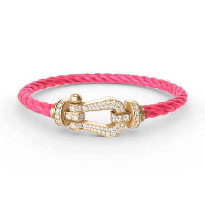 [OAK JURI]FORCE LARGE HORSESHOE FULL DIAMOND BRACELET GOLD