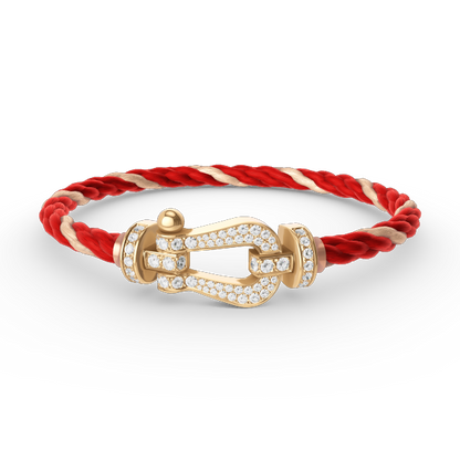 [OAK JURI]FORCE LARGE HORSESHOE FULL DIAMOND BRACELET GOLD