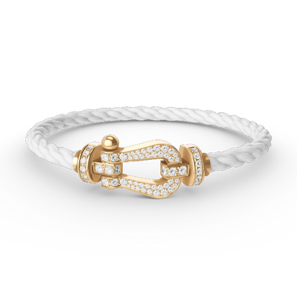 [OAK JURI]FORCE LARGE HORSESHOE FULL DIAMOND BRACELET GOLD