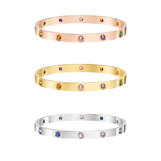 [OAK JURI]2026 RAINBOW LOVE BRACELET 6.1MM  10 DIAMONDS