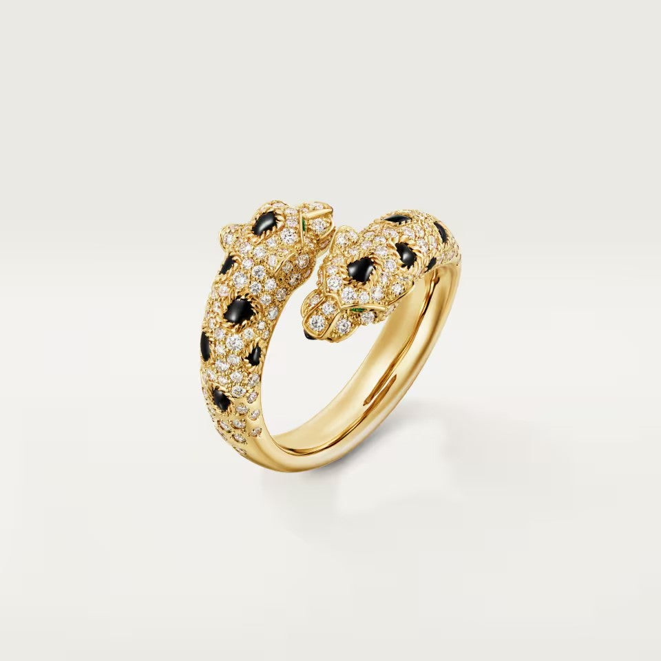 [OAK JURI]PANTHERE DOUBLE HEADED FULL DIAMOND  RING