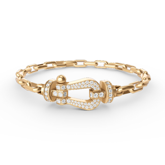 [OAK JURI]FORCE LARGE HORSESHOE CLASP  METAL BRACELET