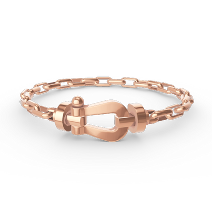 [OAK JURI]FORCE LARGE HORSESHOE CLASP  METAL BRACELET