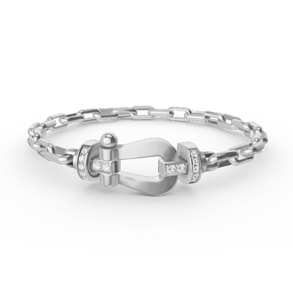 [OAK JURI]FORCE LARGE HORSESHOE CLASP  METAL BRACELET