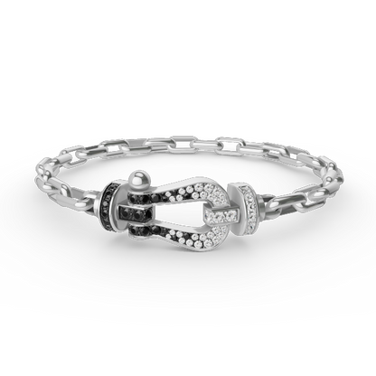 [OAK JURI]FORCE LARGE HORSESHOE CLASP  METAL BRACELET