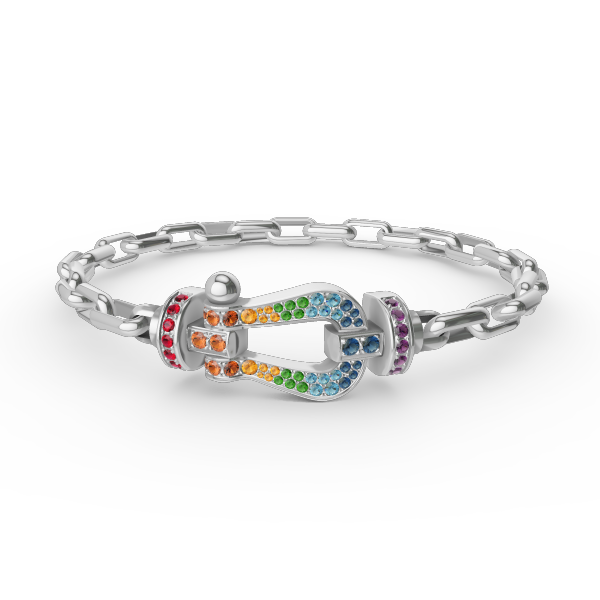[OAK JURI]FORCE LARGE HORSESHOE CLASP  METAL BRACELET