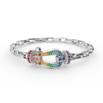 [OAK JURI]FORCE LARGE HORSESHOE CLASP  METAL BRACELET