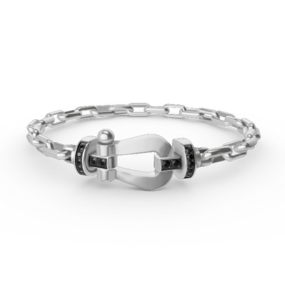 [OAK JURI]FORCE LARGE HORSESHOE CLASP  METAL BRACELET