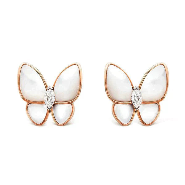 [OAK JURI]BUTTERFLY MOP DIAMOND EARRINGS