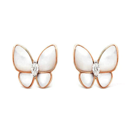 [OAK JURI]BUTTERFLY MOP DIAMOND EARRINGS
