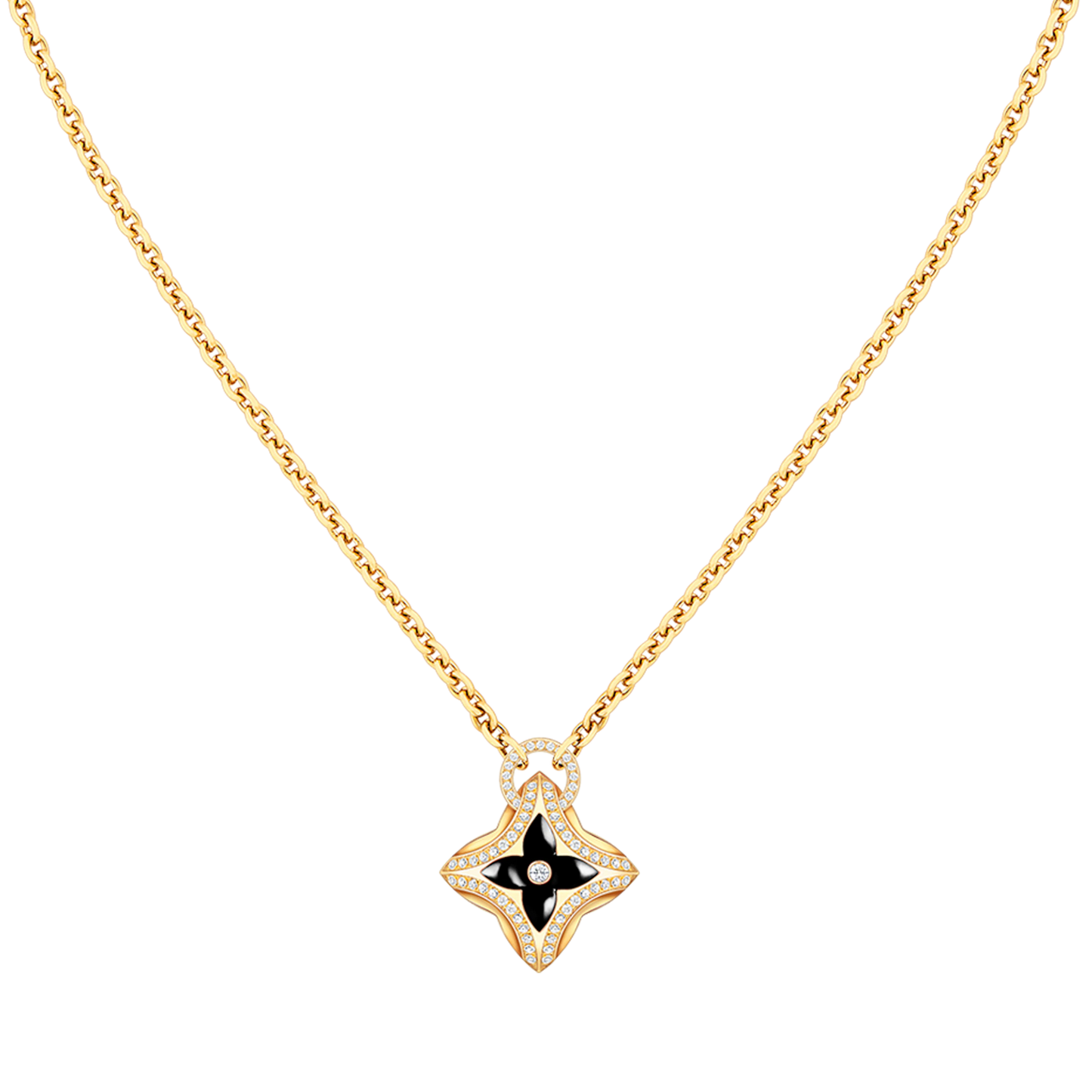 [OAK JURI]STAR PEDANT PINK GOLD DIAMOND NECKLACE