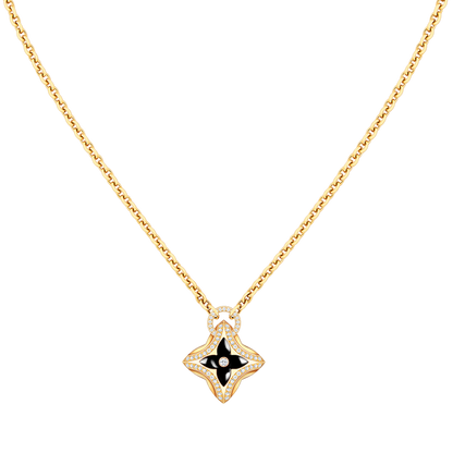 [OAK JURI]STAR PEDANT PINK GOLD DIAMOND NECKLACE