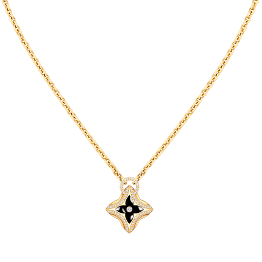 [OAK JURI]STAR PEDANT PINK GOLD DIAMOND NECKLACE