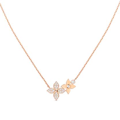 [OAK JURI]STAR BLOSSOM NECKLACE PINK GOLD DIAMONDS