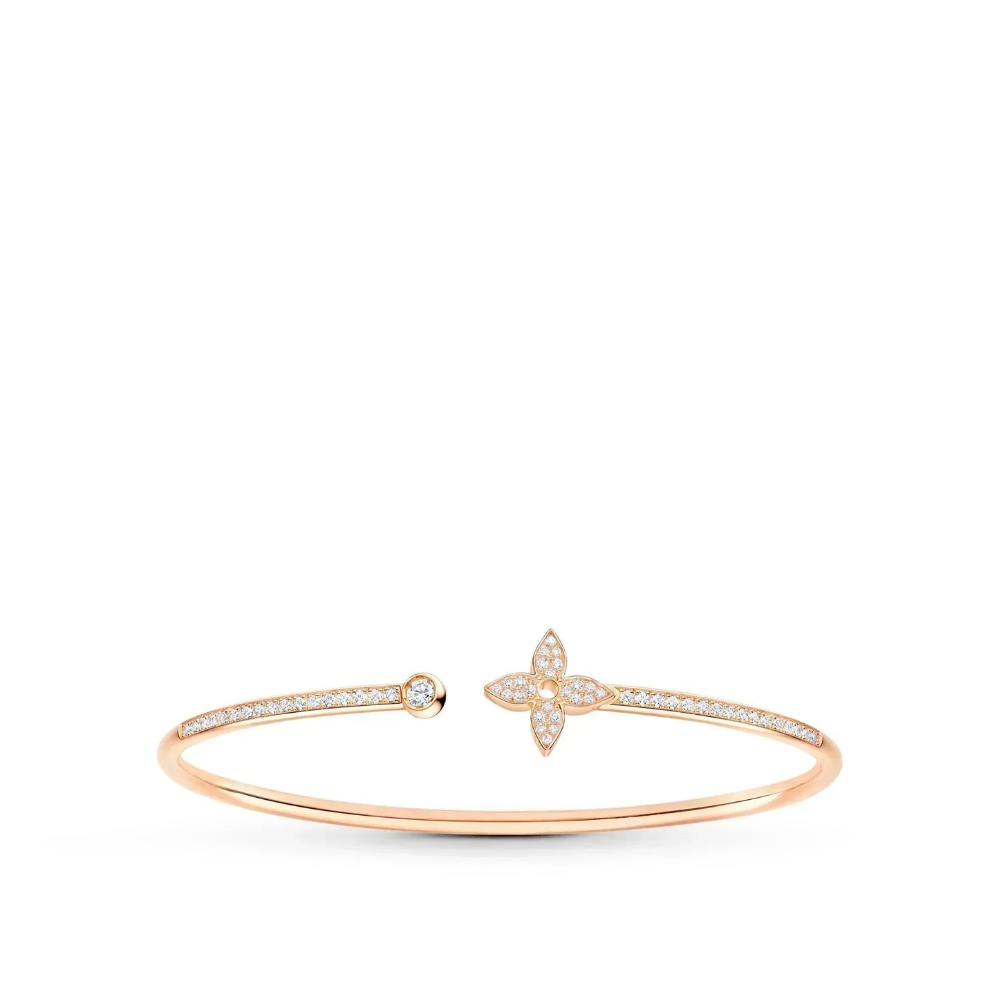 [OAK JURI]IDYLLE PINK GOLD OPEN BRACELET DIAMOND PAVED