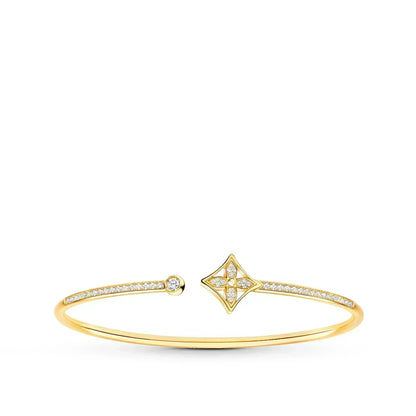 [OAK JURI]IDYLLE GOLD OPEN BRACELET DIAMOND PAVED